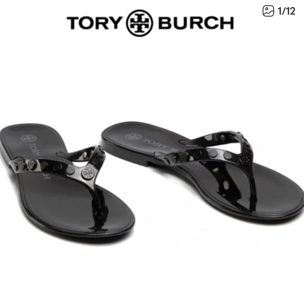 Tory Burch Studded Jelly Flip Flops pre-owned